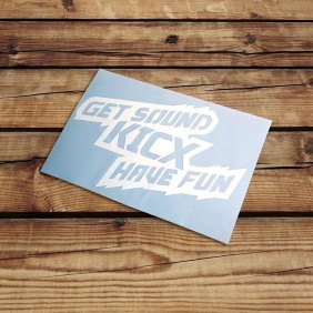 Наклейка белая Kicx Get Sound