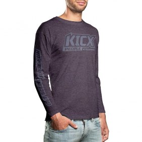 Лонгслив Kicx People серо-черный