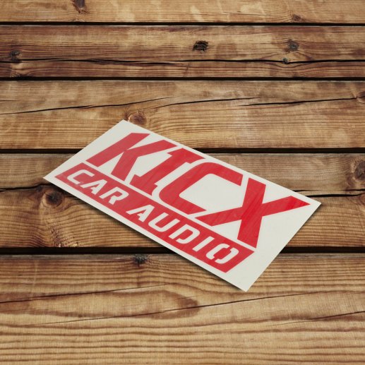 Наклейка Kicx CarAudio Red