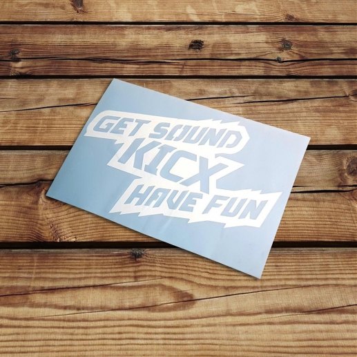 Наклейка белая Kicx Get Sound